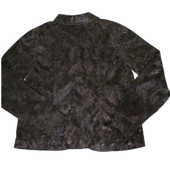 Erin London Dark Green Embosed Jacket - M - Picture 2 of 14